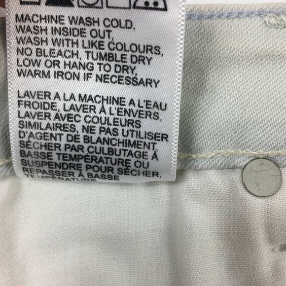 NWT Aritzia Paradise Mine Distressed Denim Low Rise Stretch Shorts Size 29 - Picture 4 of 8